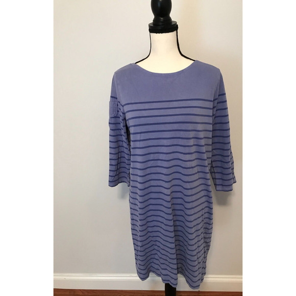Vineyard Vines Dresses & Skirts - Vineyard Vines Over-Dyed Long-Sleeve Stripe Knit Dress - Size Medium